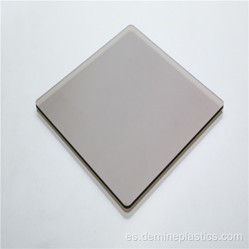 Lámina de policarbonato sólido de panel de pared gris brillante de 3 mm